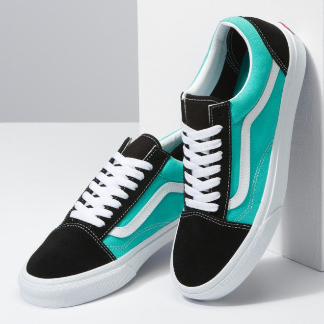 Black and turquoise vans shops