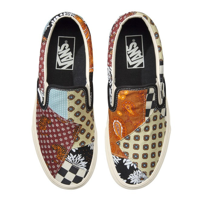 Patchwork vans 2025 slip on