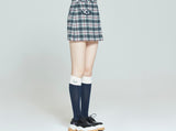 Romantic Crown Front Pocket Check Skirt_Oatmeal (20RCFWBSKF003OA)
