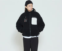 Romantic Crown Heavy Fleece Pocket Parka_Black (20RCFWOFLU005BK)