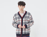 Romantic Crown Classic Check Cardigan_Oatmeal