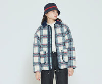 Romantic Crown Classic Check Fleece Jacket_Oatmeal (20RCFWOJKU002OA)