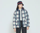 Romantic Crown Classic Check Fleece Jacket_Oatmeal (20RCFWOJKU002OA)