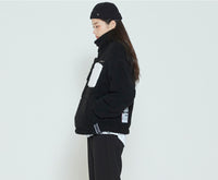 Romantic Crown Heavy Fleece Pocket Parka_Black (20RCFWOFLU005BK)