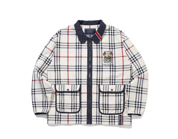 Romantic Crown Classic Check Jacket_Oatmeal