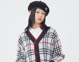 Romantic Crown Classic Check Cardigan_Oatmeal