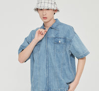 Romantic Crown Trucker Summer Jacket_Blue (21RCSUOJKU001BL)