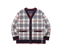 Romantic Crown Classic Check Cardigan_Oatmeal