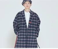 Romantic Crown Classic Check Wool Coat_Navy (20RCFWOCTU001NA)