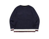 Romantic Crown Cable Knit Jacket_Navy (21RCSPOJKU007NA)