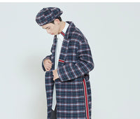 Romantic Crown Classic Check Wool Coat_Navy (20RCFWOCTU001NA)