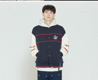 Romantic Crown Sunday Syndrome Baseball Cotton Cardigan_Navy (20RCFWTCAU005NA)