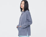 Romantic Crown Pin Striped Jacket_Navy