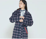 Romantic Crown Classic Check Wool Coat_Navy (20RCFWOCTU001NA)