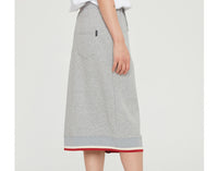 Romantic Crown Cotton Rib Skirt_Grey (21RCSUBSKF001GR)