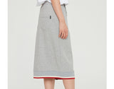 Romantic Crown Cotton Rib Skirt_Grey (21RCSUBSKF001GR)