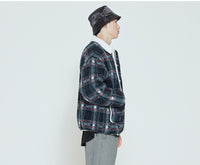 Romantic Crown Classic Check Fleece Jacket_Navy (20RCFWOJKU002NA)