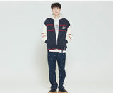 Romantic Crown Sunday Syndrome Baseball Cotton Cardigan_Navy (20RCFWTCAU005NA)