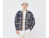 Romantic Crown Classic Check Jacket_Navy