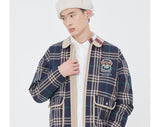 Romantic Crown Classic Check Jacket_Navy