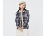 Romantic Crown Classic Check Jacket_Navy