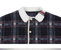 Romantic Crown Classic Check Fleece Jacket_Navy (20RCFWOJKU002NA)