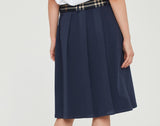 Romantic Crown Pleats Long Skirt_Navy (21RCSUBSKF002NA)