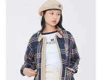 Romantic Crown Classic Check Jacket_Navy