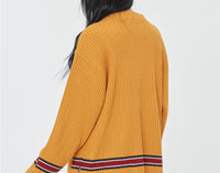 Romantic Crown Ribbed Knit Cardigan_Yellow