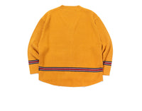 Romantic Crown Ribbed Knit Cardigan_Yellow