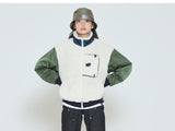 Romantic Crown Color Scheme Fleece Jacket_Khaki (20RCFWOFLU003KH)