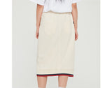 Romantic Crown Cotton Rib Skirt_Oatmeal (21RCSUBSKF001OA)