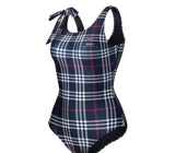 Romantic Crown [Barrel X RMTC] Ribbon U Back Swimsuit_Deep Navy