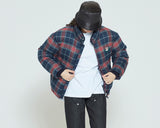 Romantic Crown Womans Cross Check Parka_Navy (20RCFWOPDF001NA)