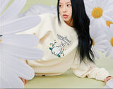 Romantic Crown Woman Rabbit Sweat Shirt_Oatmeal