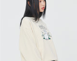 Romantic Crown Woman Rabbit Sweat Shirt_Oatmeal