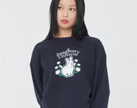 Romantic Crown Woman Rabbit Sweat Shirt_Navy