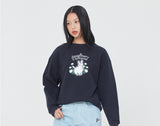 Romantic Crown Woman Rabbit Sweat Shirt_Navy