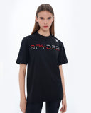 Spider Unisex Embroidery Lettering T-shirt (SPGMCNRS313U-BLK)