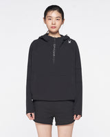 Spider Lettering Half Zip-Up Jacket (SPGPCNJK306U-BLK)