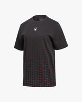 Spider Checkered Graphic Print Short Sleeve T-shirt (SPGMCNRS305U-BLK)