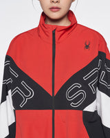 Spider Letter Logo Woven Zip-UP (SPGPCNJK304U-RED)