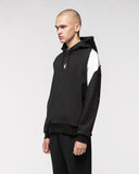 Spider Diagonal Color Block Hooded Sweatshirt (SPGPCNHD303U-BLK)