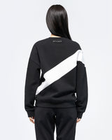 Spider Diagonal Color Block Sweatshirt (SPGPCNRL301U-BLK)