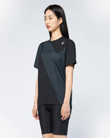 Sider Unisex Diagonal Grid Pattern Short Sleeve T-shirt (SPGMCNRS311U-BLK)