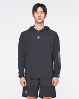 Spider Gradient Sleeve Running Hooded Sweatshirt (SPGPCNHD231M-BLK)