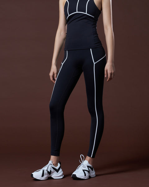 Spider Curved Line Training Leggings (SPGPCNFL253W-BLK)