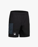 Spider Lifestyle Grid Print Shorts (SPGMCNTR305U-BLK)