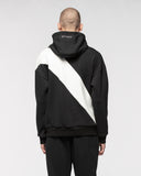 Spider Diagonal Color Block Hooded Sweatshirt (SPGPCNHD303U-BLK)