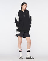 Spider Diagonal Color Block Hooded Sweatshirt (SPGPCNHD303U-BLK)